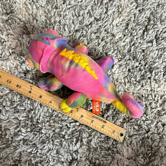 Wild Republic Tie Dye Iguana Chameleon Lizard Rainbow Plush Stuffed Animal - Picture 9 of 9